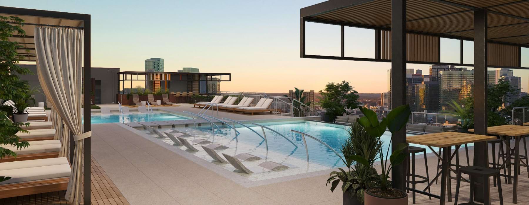 pool and outdoor amenities
