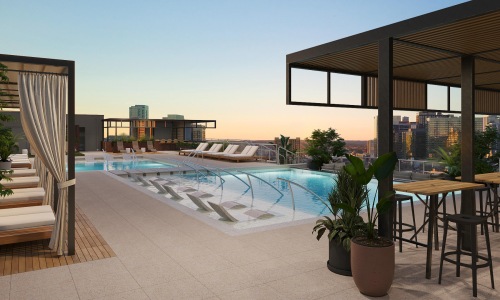 pool and outdoor amenities
